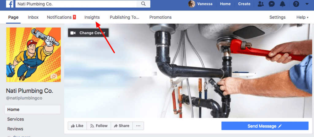 Facebook page insights