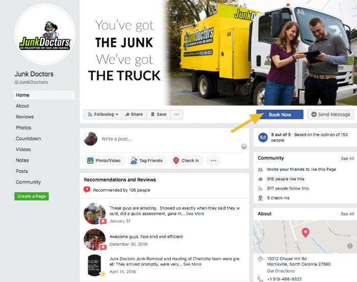 Junk Doctors facebook page screenshot