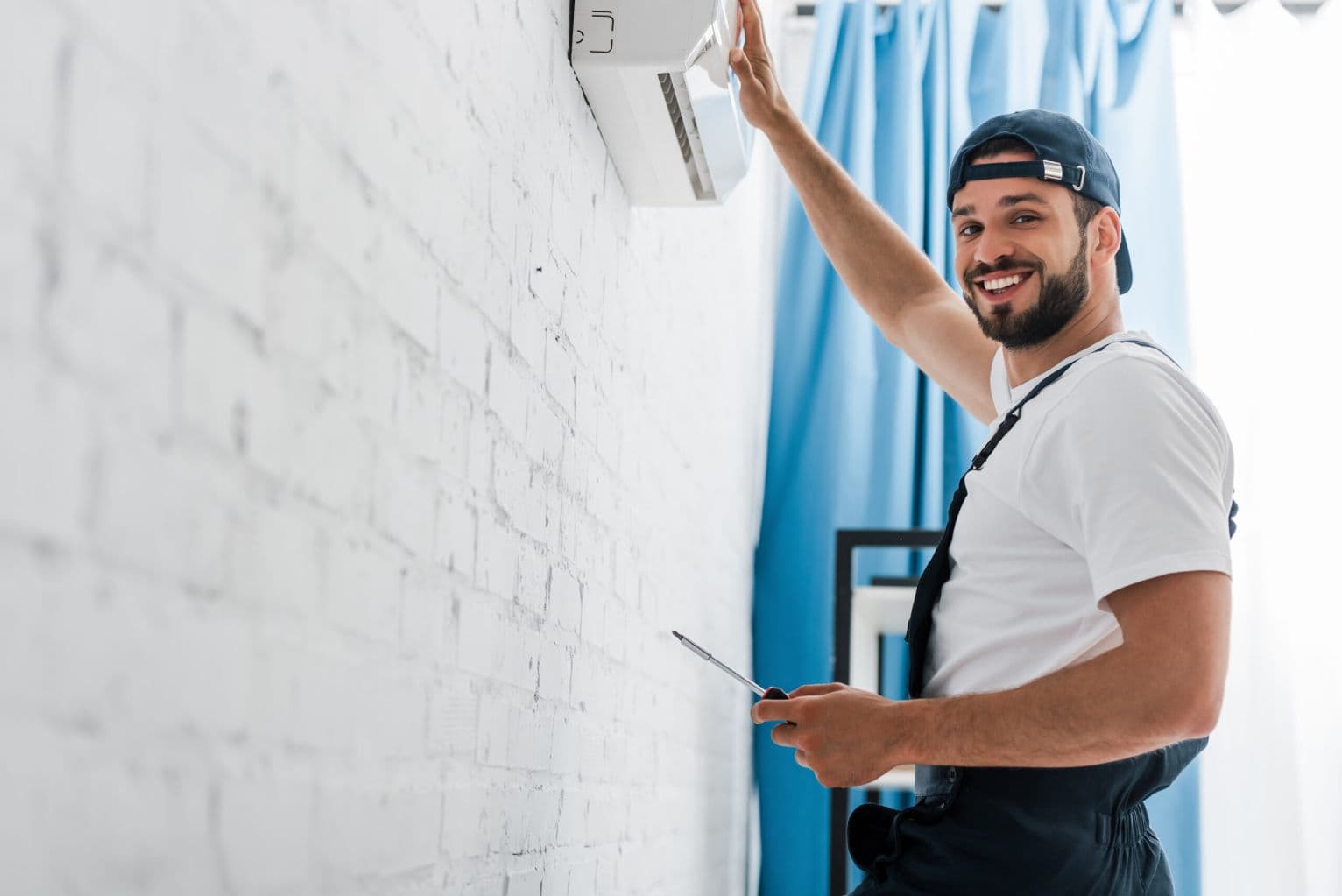 Hvac Tech With A Hat