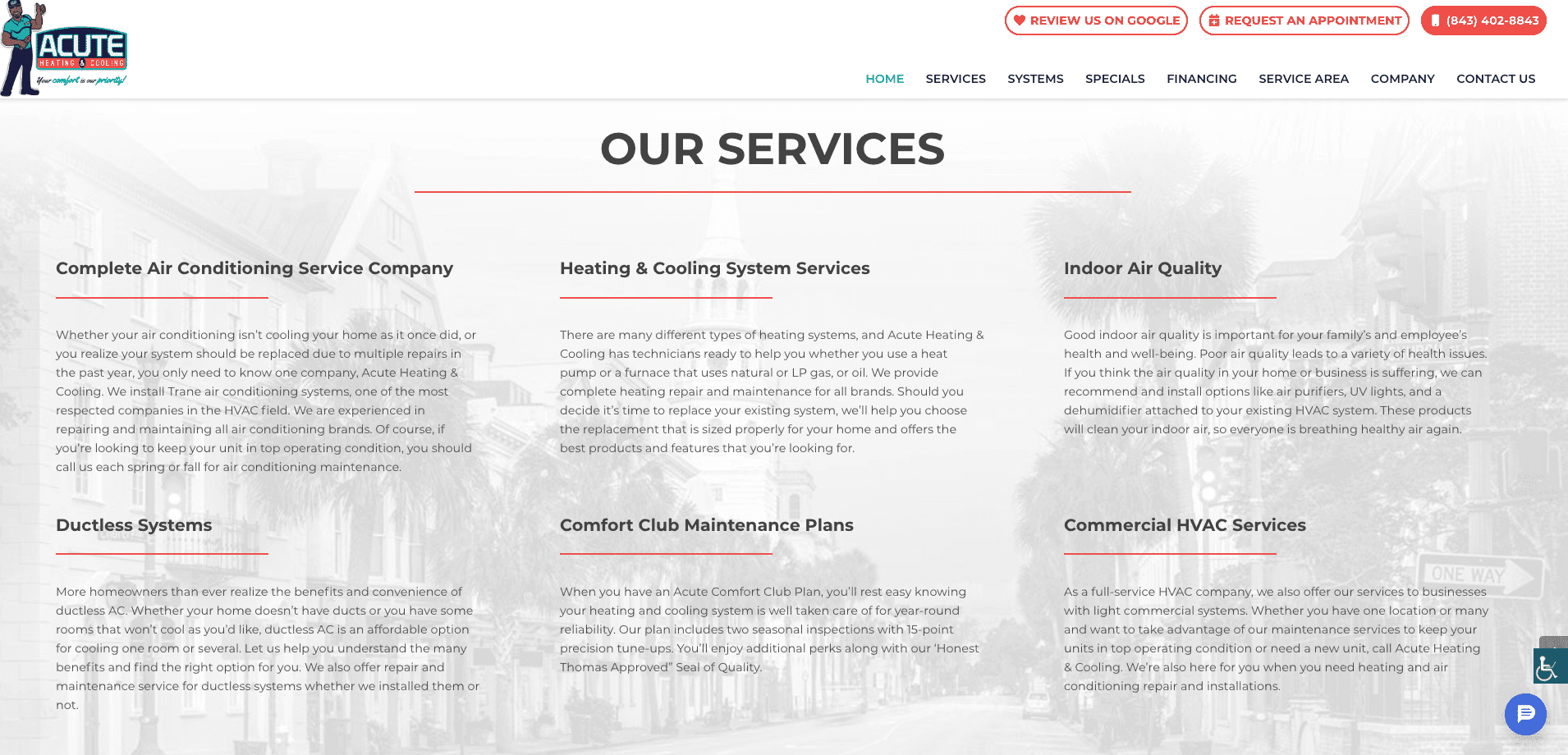 acute service list