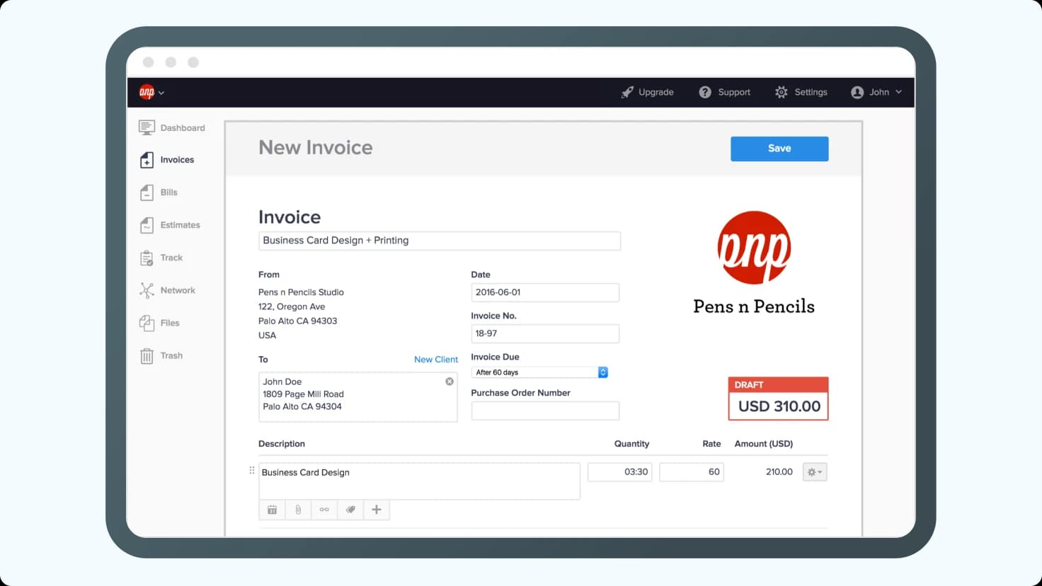 Hiveage Online Invoicing
