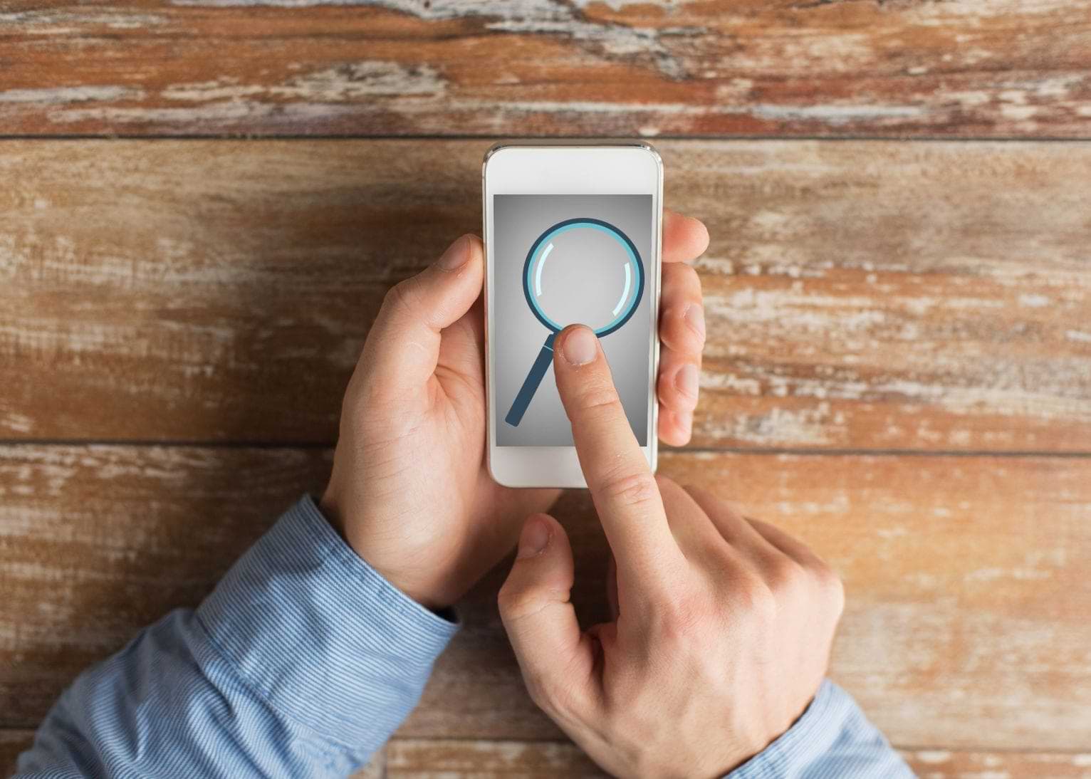 Magnifying Glass On A Smartphone