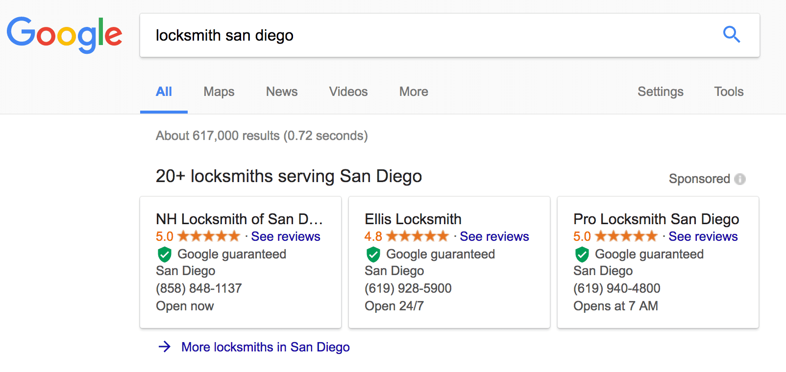 Google Home Service ads
