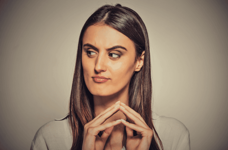 lady considering idea