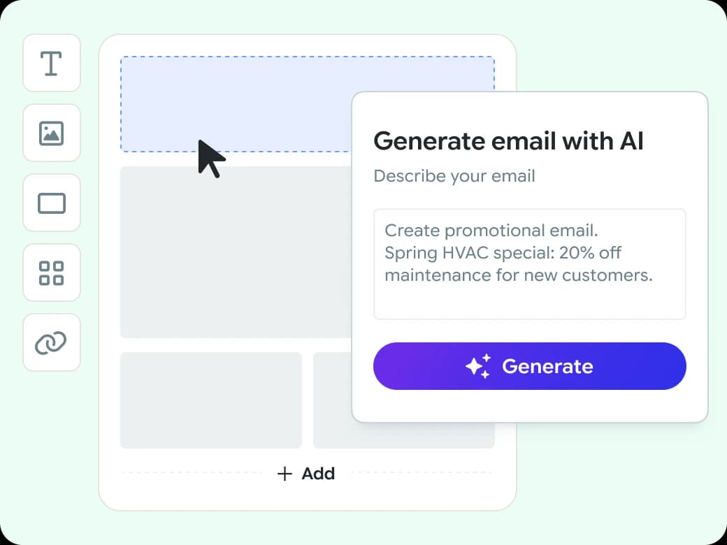 Zero design or writing skills needed